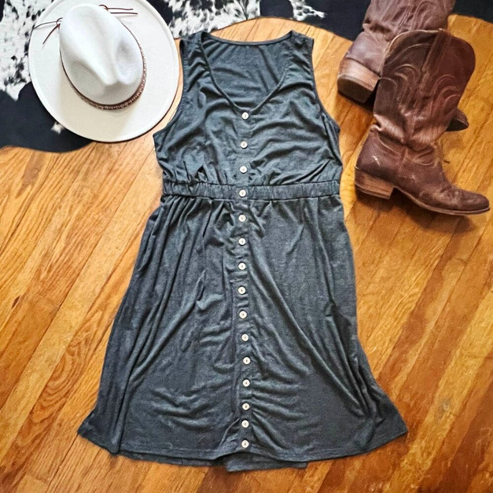 Amazon Essentials Gray Sleeveless Dress